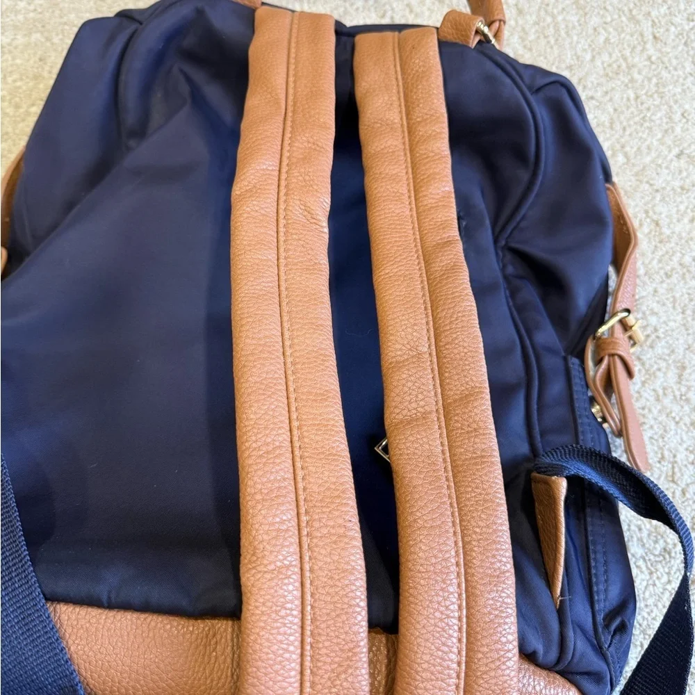 Tommy Bahama Navy and Brown Men's Backpack